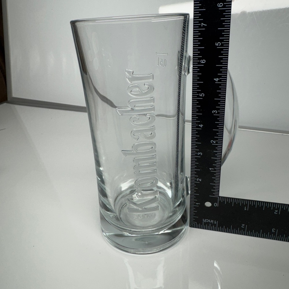 Krombacher Beer Glass Mug Stein Etched‎ Logo 0.5L